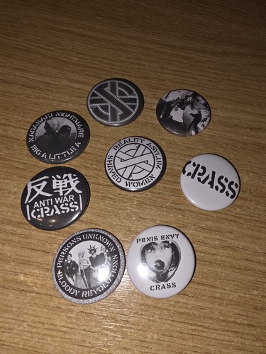 Crass punk rock button - punk,