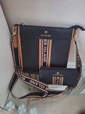 River Island Black and Tan Cross Body Messenger Bag & Matching Zip Around Purse