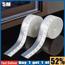 5M Seal Adhesive Silicone Draught Excluder Window Door Tape Weather Stopper NEW