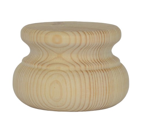 Large wooden pine moulded bun - large,
