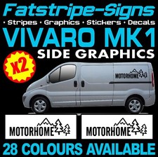 to fit VAUXHALL VIVARO MK1 VAN MOTORHOME VINYL GRAPHICS STICKERS DECALS CAMPER