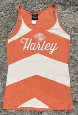 Harley Davidson Striped Tank Top Vest Large MADE in USA