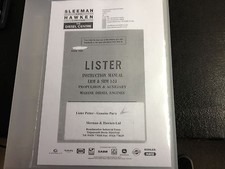 LISTER LRM, SRM 1,2,3 MARINE INSTRUCTION MANUAL (COPY)