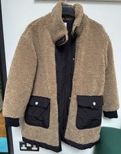 Zara Girls Brown Coat. Age 11-12 Years. Used, Good Condition.