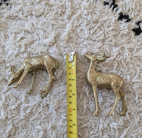 Vintage brass deer - brass, and