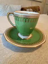 Green And Gold Spode Coffee