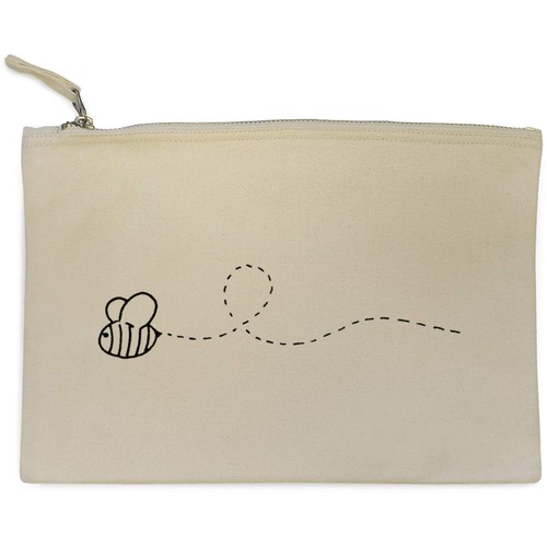Bumble bee canvas zip - canvas, clutch