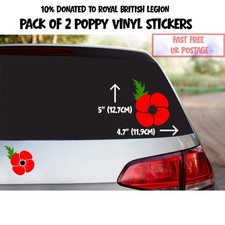 Poppy Sticker For Windows/Cars Remembrance Sunday British Soldier 