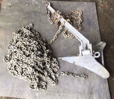 Plough Anchor 15 Lb,  7 Kg With Approx 100 Ft Chain