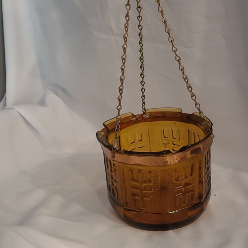 Amber vintage hanging basket - vintage,