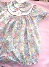 Floral Smocked Ditsy Romper Vintage Romany Play Suit St MICHAEL Baby Girl 3-6 m