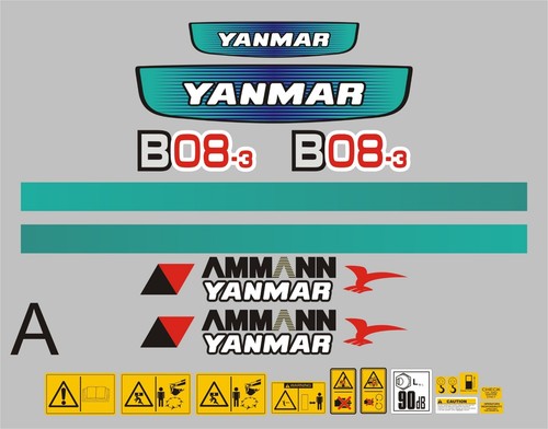 Yanmar b08 mini digger decal - b08-3,