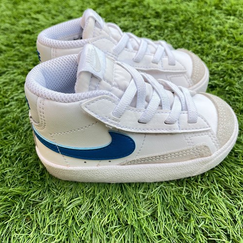 White and blue nike blazer - and,