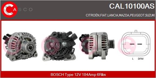 Cal10100as casco alternator - casco,