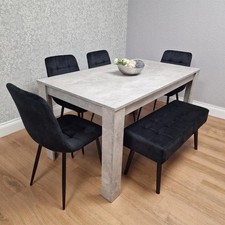 Modern Grey Dining Table with
