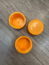 Thermostatic Radiator Valve Decorators Screw Cap (Orange) x 3