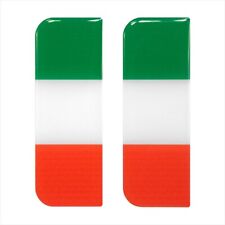 2x 108x39 mm Italy Italian Full Flag Number Plate Gel Domed Stickers Decal Badge