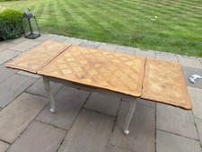 French Marquetry style extending dining table - "Shabby chic / Vintage"
