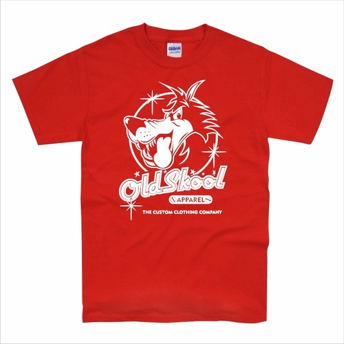 Oldskool white wolf design - oldskool,