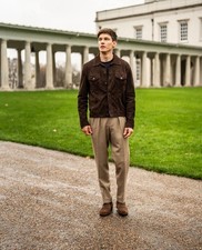 Kit Blake Grant Beige Cavalry Wool Twill Trousers Size 36