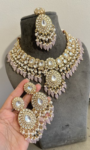 Imitation pink kundan - imitation,
