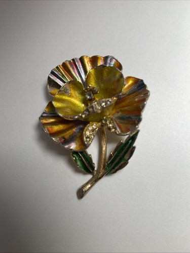 Vintage enamel rainbow - vintage, flower