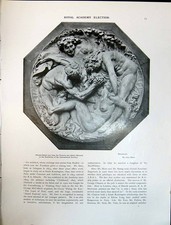 Old Art Journal 1908 Plaster Relief Victoria Albert Museum Bacchanale 20th