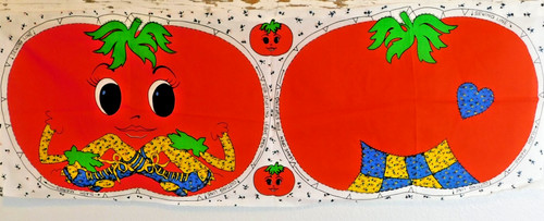 Calico tomato pillow - tomato, panel