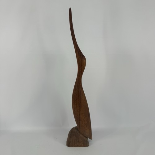 Vintage hand carved wood bird - wood,