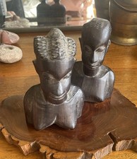 Pair vintage hand carved - hand,