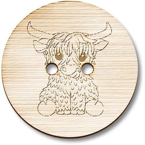 Highland cow wooden sewing - 'highland,