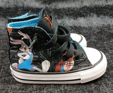 Converse Chuck Taylor Space Jam Baby Infants Size UK  4 Hi Tops Shoes Unworn D7