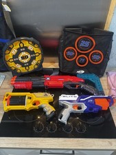 Nerf Bundle, three guns, jacket and targets. XSHOT perfect for the summer, XSHOT