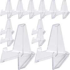  20 Pcs Medal Display Case Pocket Watch Stand Clear Easel Stands Coin Rack