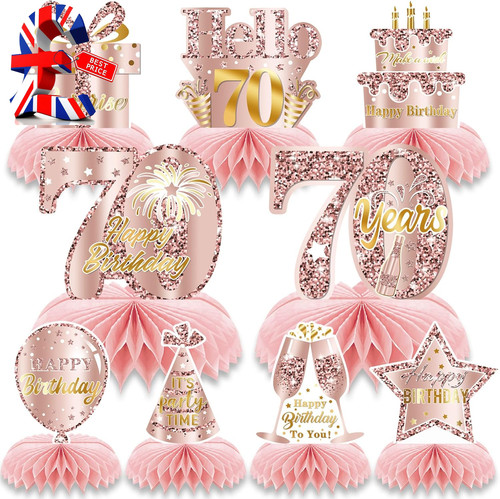 70th birthday honeycomb - 70th,