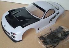 1/10 RC car 190mm on road drift Mazda RX7 Body Shell White