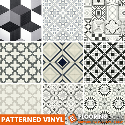 Patterned vinyl flooring - vinyl, roll