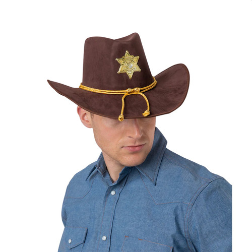 Deluxe suede sheriff hat - suede,