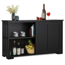 Kitchen Stackable Sideboard Storage Dining Buffet Cabinet Sliding Door Cupboard