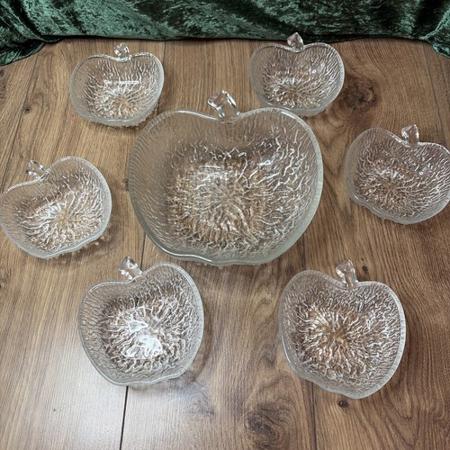 Apple shaped textured glass - apple,