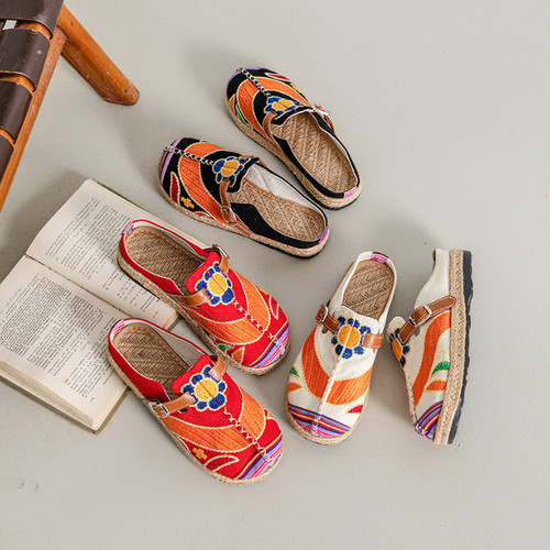 Women chinese style flats - women's,