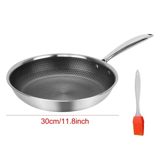Stainless steel frying pan - steel,