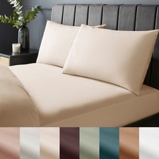 Silentnight Pure Cotton Soft Duvet Cover Set Fitted Sheet Pillowcases 200 TC