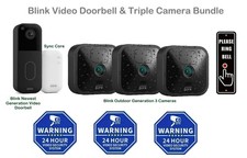 Blink Video Doorbell + Sync + 3 Outdoor Cameras + Doorbell Sign + 3 CCTV Warning