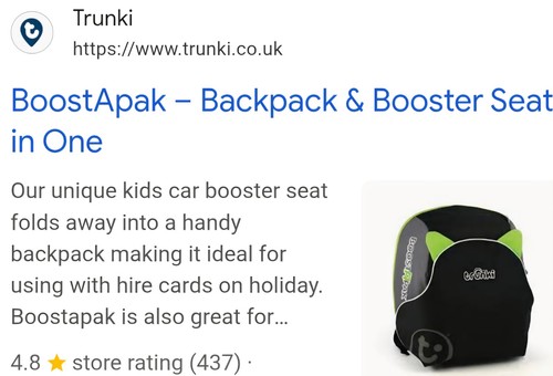 Trunki boostapak car booster - trunki,