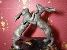 Suzie Marsh Cold Cast Bronze Resin Boxing Hares
