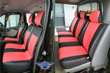 TAILORED SEAT COVERS For RENAULT TRAFIC CREW CAB 2016 - 2025 ART. LEATHER