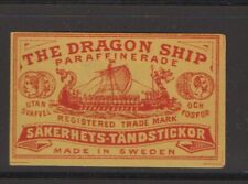 MATCHBOX LABEL SWEDEN- The