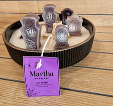 Martha STEWART Halloween Skull Graveyard Large XL Display Candle Tk Maxx...