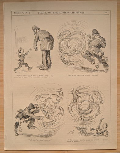 Vintage punch cartoon print - print,